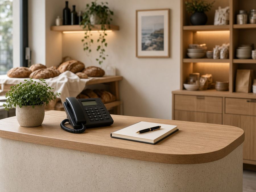 Contact desk at Atlaspath Atelier in Rijeka